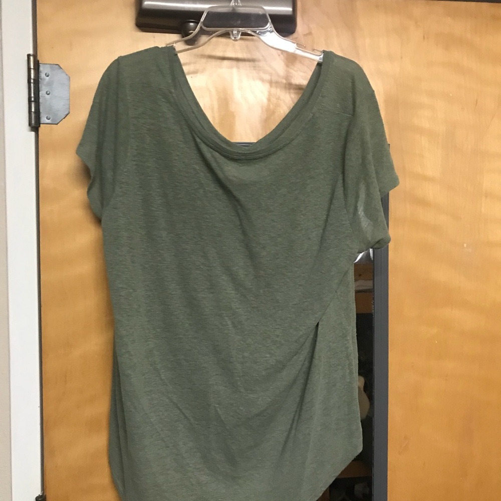 Olive green V-Neck T-Shirt
